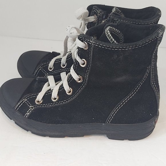 CONVERSE ALL STAR | Boys Junior High Top Sneakers Black Size 3 - Picture 3 of 8